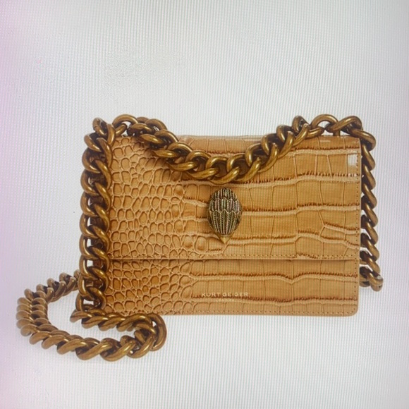 Kurt Geiger Handbags - Kurt Geiger London Shoreditch Small Croc Embossed Leather Crossbody Bag